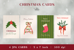 Merry Christmas Cards. Festive Winter Greeting Cards Product Image 2