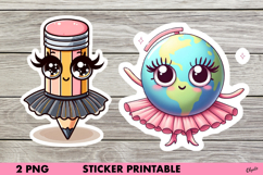 Back to School Printable Cute Sticker Product Image 1