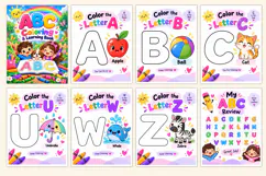 ABC Coloring & Learning Book Kdp interiors Product Image 2