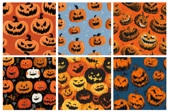 Halloween Scary Pumpkin Seamless Pattern and Digital Paper Product Image 2