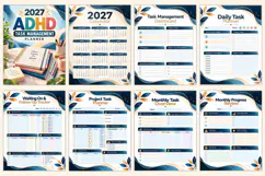2027 ADHD Task Management Planner Kdp interiors Product Image 2