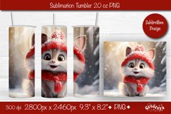 Christmas Tumbler wrap Baby Animals Tumbler png 20 Oz Product Image 1