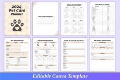 Editable Pet Care Planner Canva KDP Product Image 2