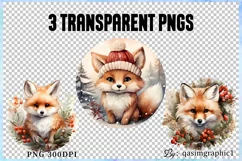 Cute Fox Clipart, Fox PNG, Woodland Animal, Fox Illustration Product Image 2