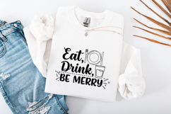 Eat Drink Be Merry SVG - Kitchen Quote &amp; Dining Decor File Product Image 3