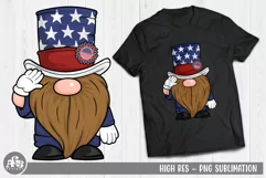 4th of July USA Patriotic Gnome Png Sublimation Design Product Image 4