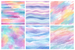 Pastel Watercolor Texture Seamless Pattern and Digital Paper Product Image 2