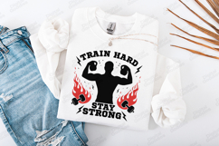 Train Hard Stay Strong Fitness Workout Motivational Design Product Image 2