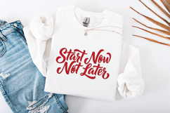Start Now Not Later Motivational Quote SVG Lettering Product Image 3