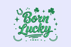 Born Lucky St. Patrick's Day Embroidery Product Image 2