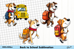 Back to School Sublimation PNG. Cute Dog Clipart Product Image 1