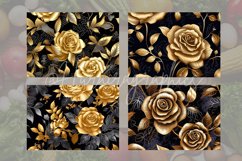Black Gold Roses Cutting Board Design - 04 Variations Product Image 2