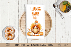 Thanksgiving Dish Towel. Turkey Dish Towel PNG Product Image 1