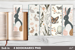Vintage Easter Bookmark PNG. Spring Printable Bookmark PNG Product Image 1