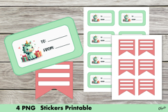 Birthday Stickers PNG, Kawaii Birthday Sticker Printable Product Image 1