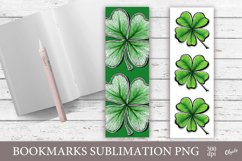 Patrick’s Day Bookmark PNG. Clover Printable Bookmark Product Image 1