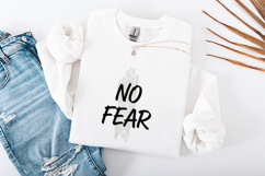 No Fear SVG - Motivational Grunge Brush Quote Design Product Image 3