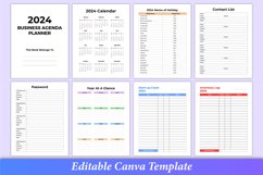 2024 Business Agenda Planner Canva Interior Product Image 2