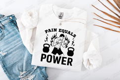 Pain Equals Power Boxing Fitness Motivational SVG Product Image 2