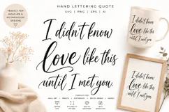 I Didn't Know Love Like This Until I Met You | SVG Product Image 1
