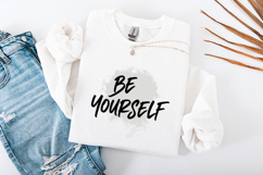 Be Yourself SVG - Inspirational Hand Drawn Quote Design Product Image 3