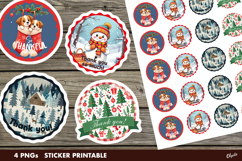 Thank You Stickers Bundle. Christmas Sticker PNG Product Image 3