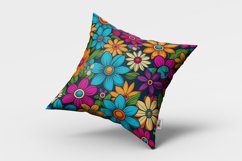 Groovy Flowers Seamless Patterns Background Product Image 2