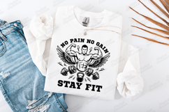 No Pain No Gain Stay Fit Gym Motivation Fitness SVG Product Image 2