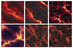 Volcano Lava Texture Seamless Pattern and Digital Paper Product Image 2