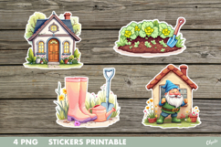 Spring Garden Stickers PNG. Spring Sticker PNG Product Image 1