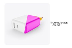 Glossy Charging Adapter Mockup Product Image 3