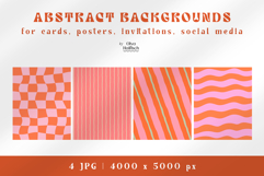 Playful Abstract Backgrounds. Vibrant Groovy Retro Cards Product Image 2