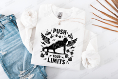 Push Your Limits Fitness Workout Motivational Design Product Image 2