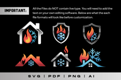 Heating and Cooling HVAC Logo Bundle Product Image 2