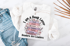 I Am A Book Lover Readers Are Leaders Reading Shirt Design Product Image 1