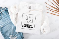 Strong Everyday Minimalist Fitness Gym SVG Design Product Image 2