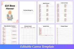 Editable Girl Boss Planner Canva Template Product Image 2