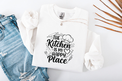 The Kitchen Is My Happy Place SVG - Baking Quote Design Product Image 3
