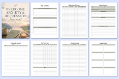 Overcome Anxiety &amp; Depression Journal Canva templates Product Image 2