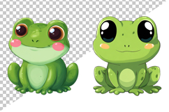 Cute Baby Frog Clipart Bundle Product Image 2