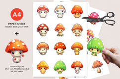 Kawaii Mushroom Sticker Set Product Image 2