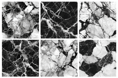 Black &amp; White Marble Texture Seamless Pattern Product Image 2