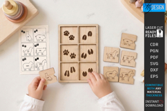 Animal Tracks Play Stamps Laser Cut Bundle | Matching Games Product Image 4
