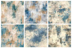 Beige and Blue Grunge Seamless Pattern and Digital paper Product Image 2