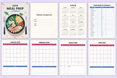 2026 Meal Prep Journal Canva template Product Image 3