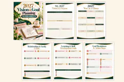 2027 Vision & Goal Planning Worksheets Kdp interiors Product Image 2