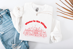 Winter in the Village Christmas SVG Holiday Illustration Product Image 3