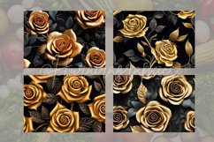 Black Gold Roses Cutting Board Design - 04 Variations Product Image 2