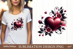 Gothic Valentine’s Day Sublimation. Gothic Heart Tshirt Desi Product Image 1