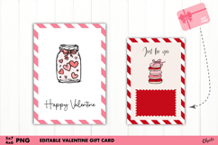 Editable Valentine Gift Card PNG. Valentine Greeting Card Product Image 1